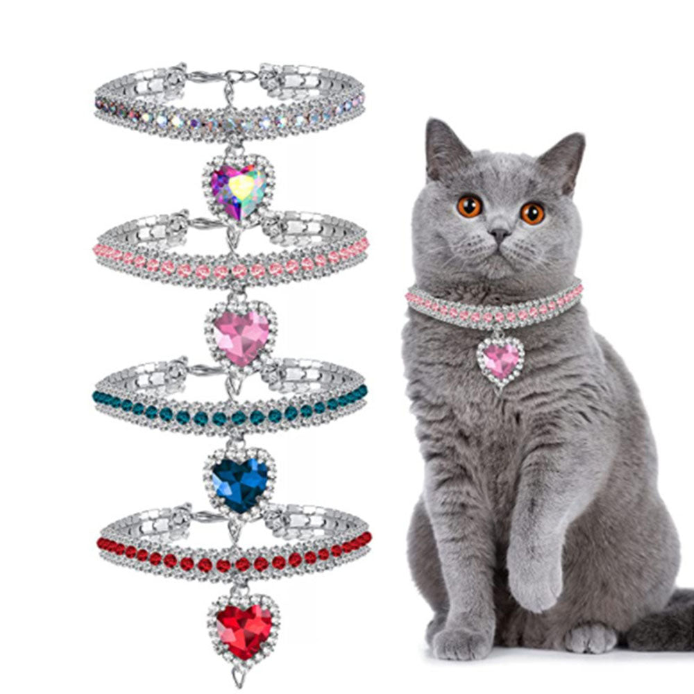 Bling Rhinestone Cat Collar – Sparkling Lightweight Collar for Kittens & Cats