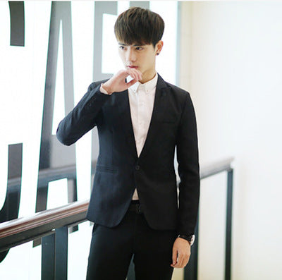 Men’s Korean Slim Fit Cotton Blazer – Smart Casual Spring & Fall Jacket, M–5XL