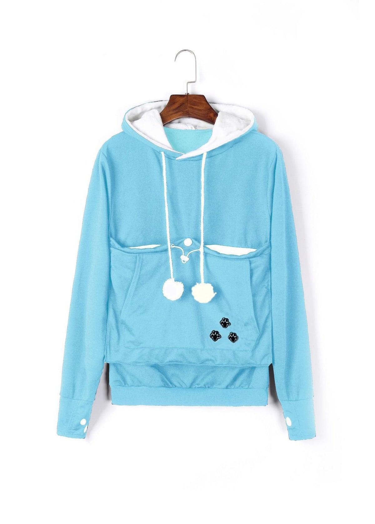 Women’s Cute Winter Pet Pocket Hoodie – Cozy Long Sleeve Kangaroo Carrier Sweatshirt, S–3XL