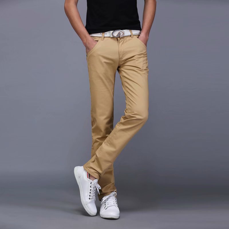 Men’s Slim Fit Straight-Leg Pants – Summer Casual Trousers