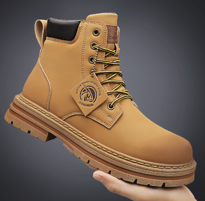 Men’s Vintage British Leather Boots – Classic Retro Casual Footwear