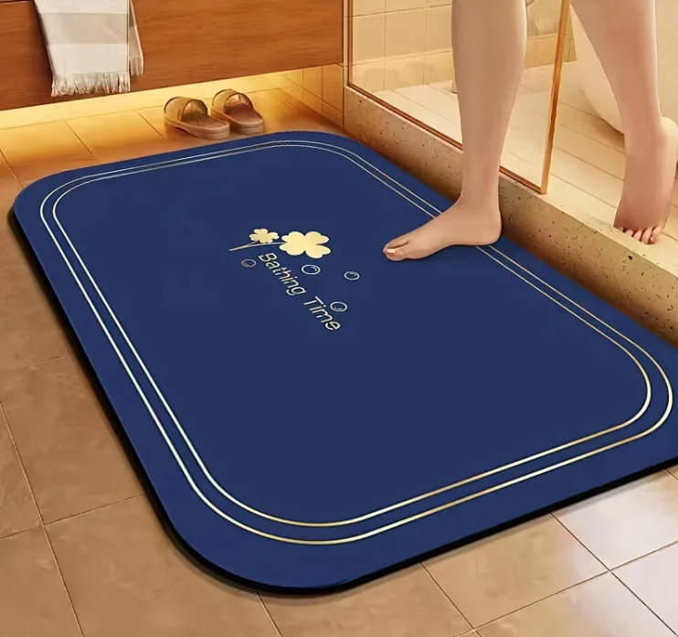 Diatom Non-Slip Bathroom Mat – Quick-Dry Absorbent Floor Rug