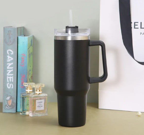 Bingba 40oz Stainless Steel Insulated Cup – Double-Wall Travel Tumbler with Straw