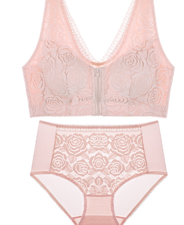 Charlotte Plus Size Wireless Bra & Panty Set – Comfortable Matching Lingerie