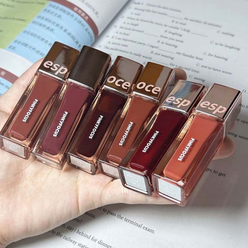 PINKYFOCUS Gold Nugget Cube Foundation & Lip Lacquer – 2-in-1 Face & Lip Makeup