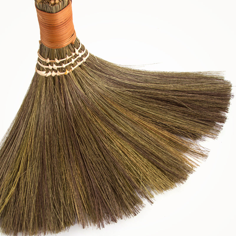 Bamboo Soft-Bristle Broom – Hardwood Floor Hair & Debris Sweeper