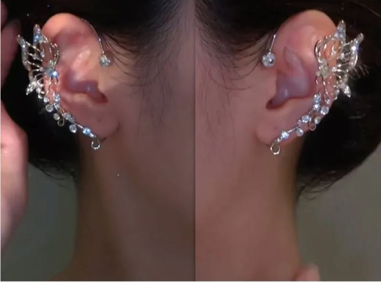 Women’s Zircon Wheat Clip-On Earrings – Elegant Non-Pierced Statement Jewelry
