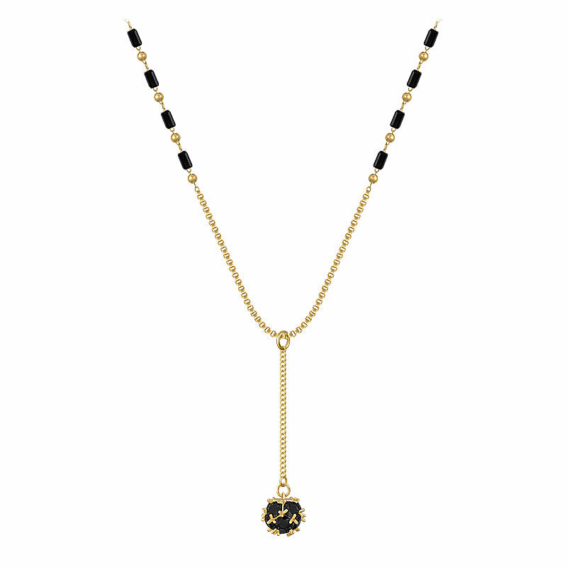 Personality Crystal Round Diamond Pendant Necklace