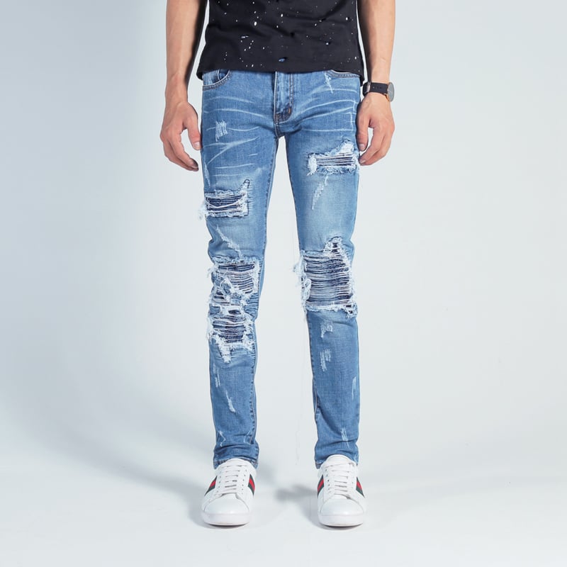 Men’s Slim-Fit European Style Denim Pants – Modern Casual Jeans – USA