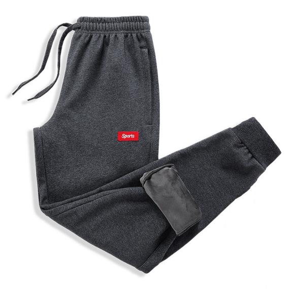 Men’s Thick Fleece-Lined Jogger Pants – Warm Winter Casual Trousers