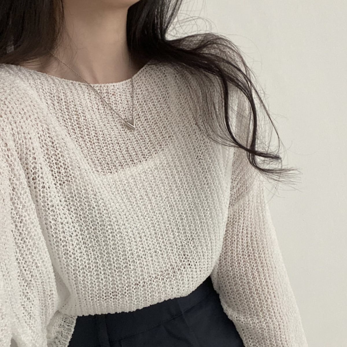Women’s One-Size Knitwear Sweater – Soft Breathable Relaxed-Fit Cozy Pullover, 4 Colors