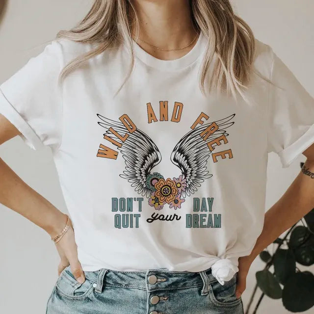 Women’s 90s Smile Letter Graphic T-Shirt – Retro Casual Short Sleeve Tee