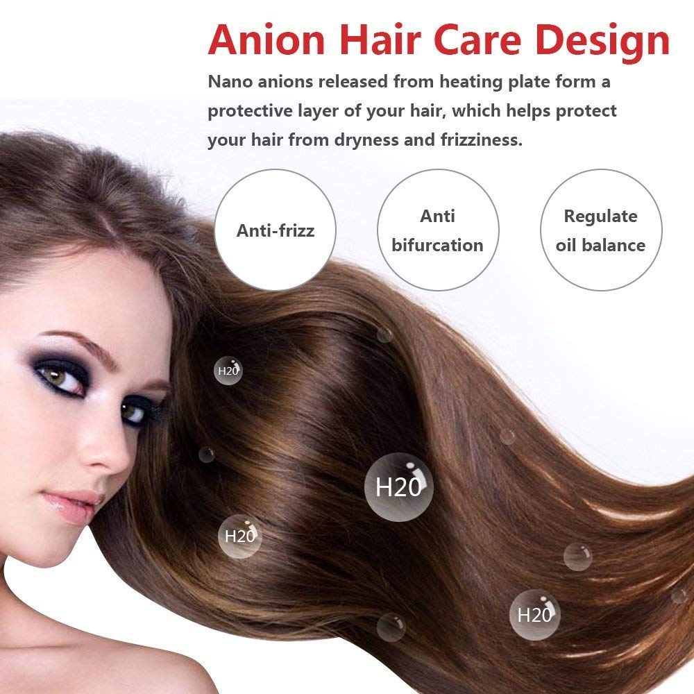 Straightening Brush – 2-in-1 Ceramic Hair Straightener & Curling Tool