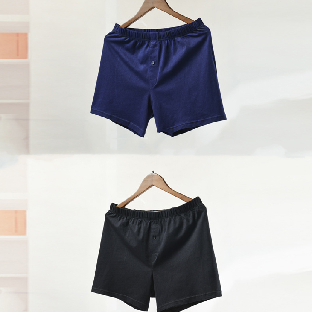 Mid-Waist Men’s Cotton Home Pants – Breathable Relaxed Lounge Shorts