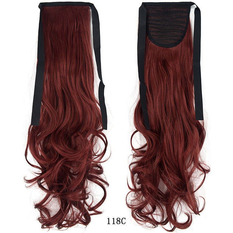 50cm Invisible Ponytail Hair Extension for Women – High-Temperature Silk, 47 Colors