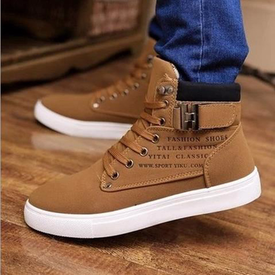 Trendy High Top Martin Boots for Men in Spring/Fall
