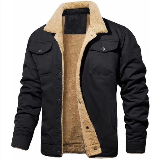 Men’s Fleece-Lined Hooded Overalls – Warm Mid-Length Winter Outerwear, 7 Colors, S–3XL