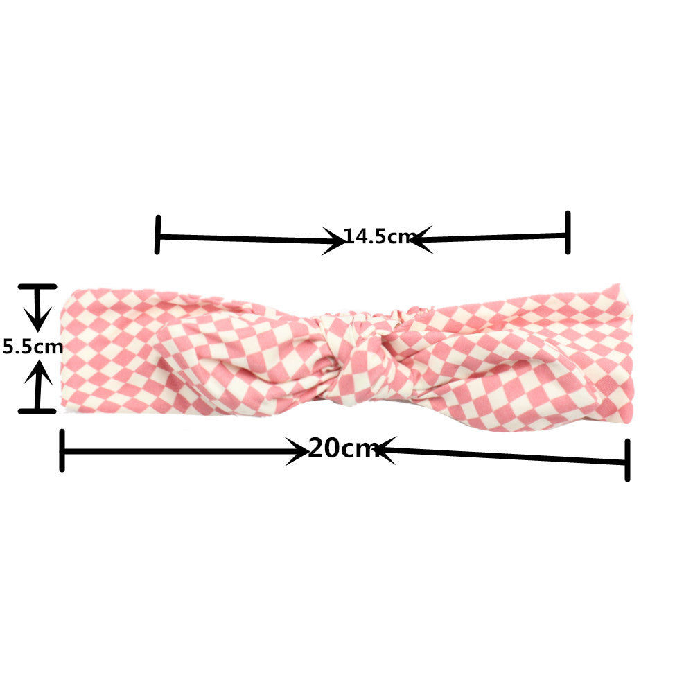 Bunny Ear Headband for Girls – Plaid Bow Hair Accessory for Kids