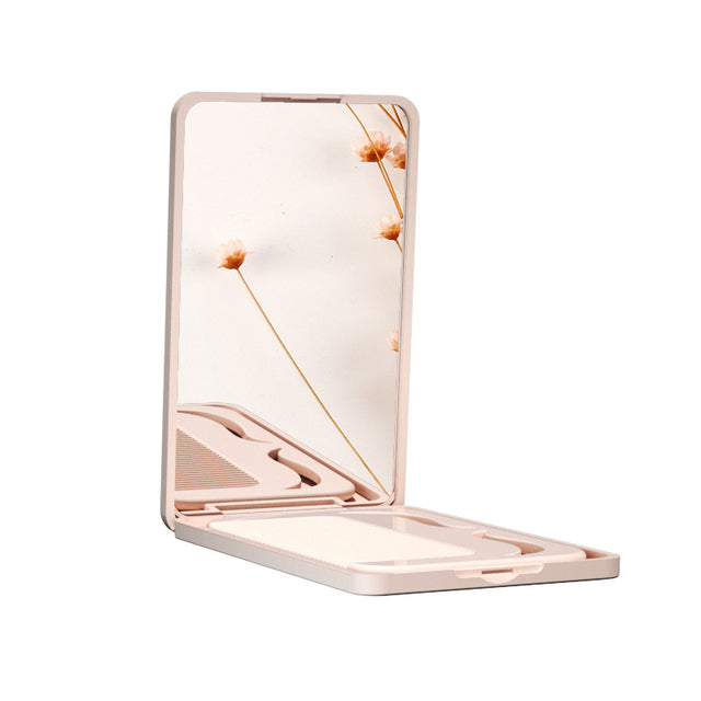 Compact Foldable Makeup Mirror with Comb (Portable)