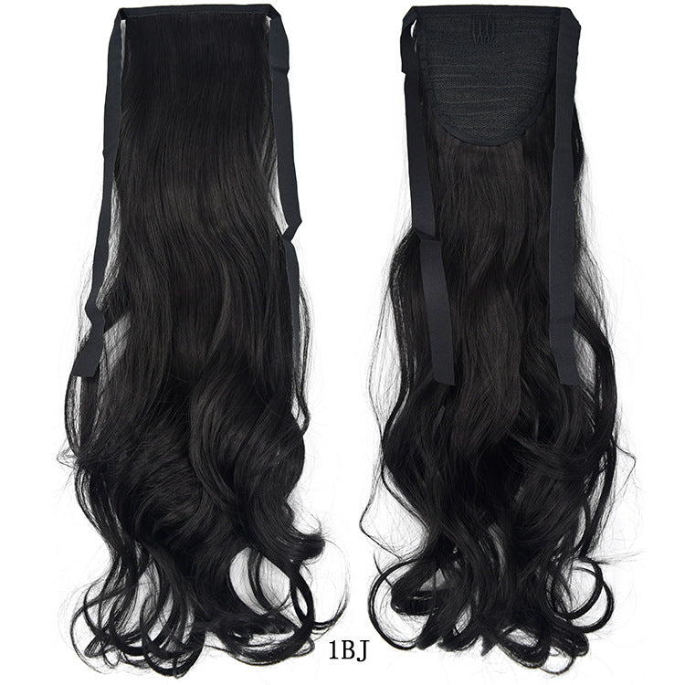50cm Invisible Ponytail Hair Extension for Women – High-Temperature Silk, 47 Colors