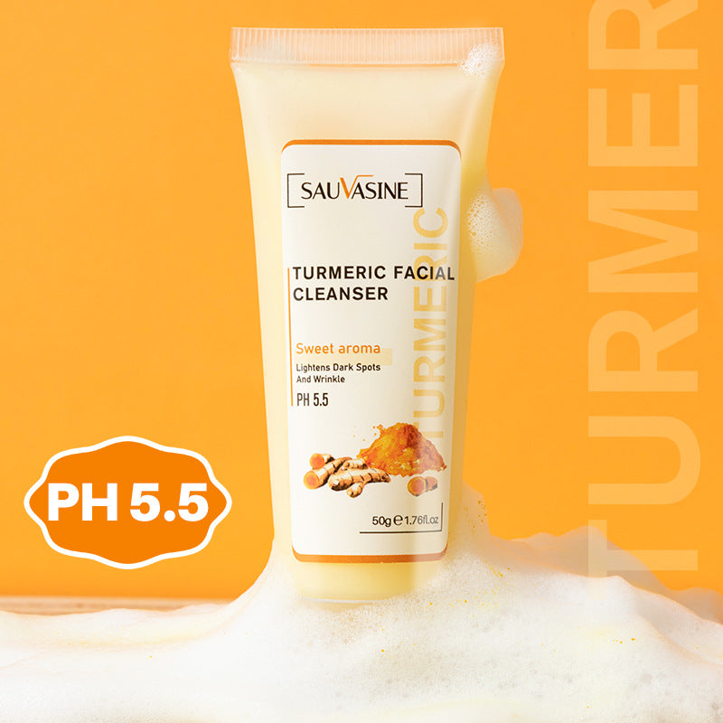 SAUVASINE Turmeric Deep Cleansing Facial Foam 50g – Oil Control & Blackhead Care
