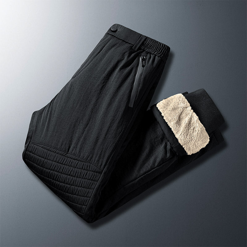 Men’s Thermal Lambswool Cotton Winter Pants – Warm Casual Trousers – USA