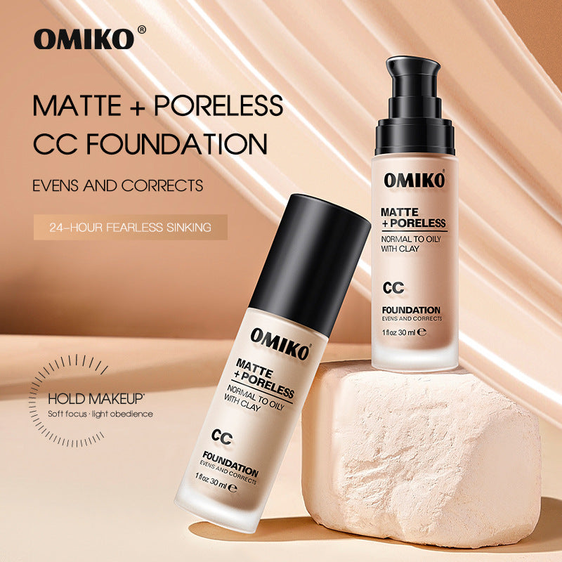 OMIKO Matte Poreless CC Foundation – Lightweight Sheer Coverage Face Makeup