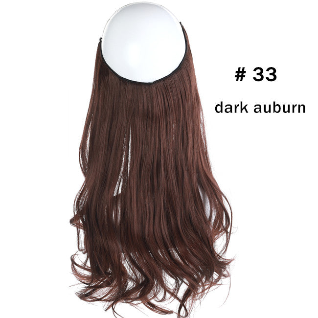 45cm Invisible Long Wavy Hair Extensions – Fish Line Synthetic Hairpiece, 32 Colors