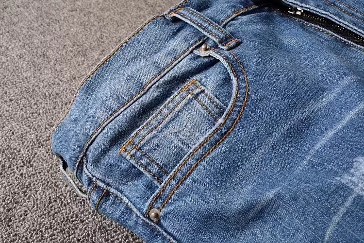 Men’s Slim-Fit European Style Denim Pants – Modern Casual Jeans – USA