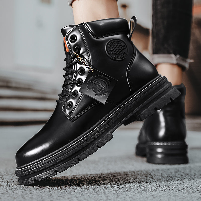 Unisex Big Yellow Martin Boots – Bold Couple Casual Footwear