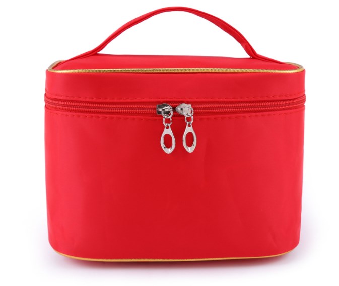 Portable Square Toiletry Makeup Bag with Handle