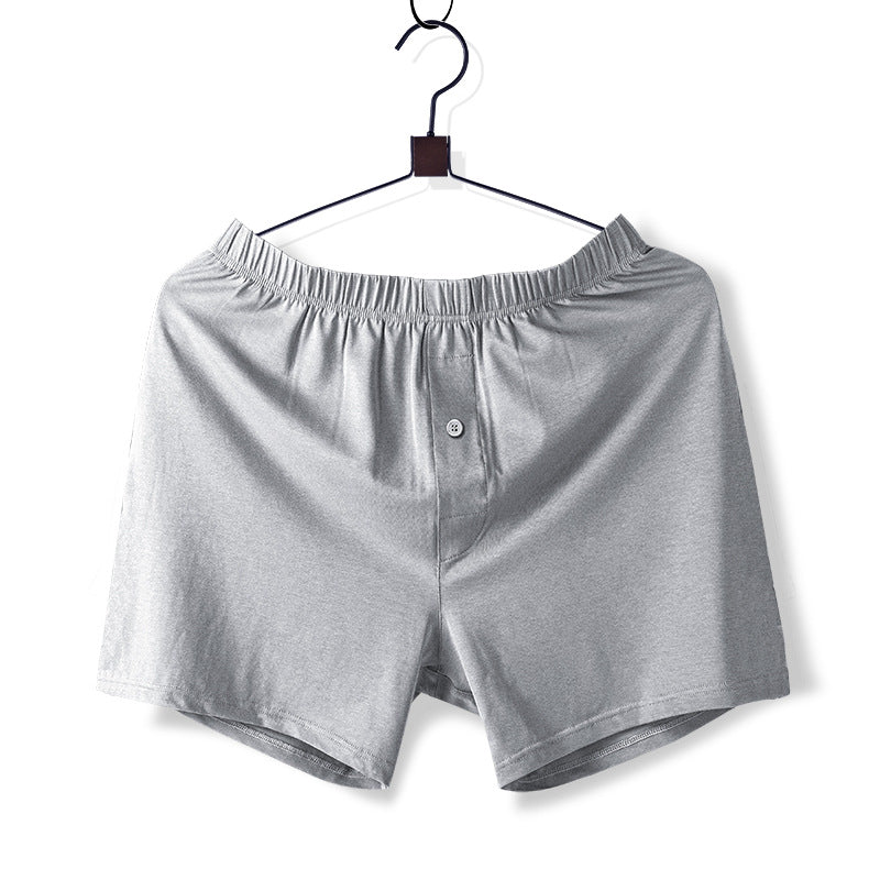 Mid-Waist Men’s Cotton Home Pants – Breathable Relaxed Lounge Shorts