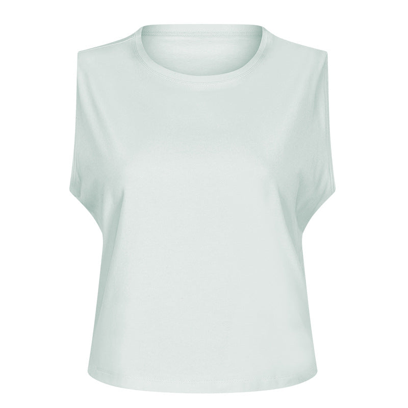 Women’s Cotton Quick-Dry Yoga Tank Top – Sleeveless Workout & Fitness Shirt
