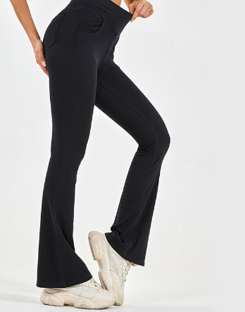 Women’s High-Waisted Flared Jeans – Super Stretch Cross-Pocket Bootcut Denim, S–XXL