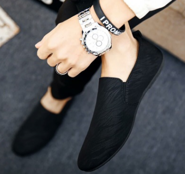 Men’s Patterned Slip-On Loafers – Stylish Casual Dress Shoes