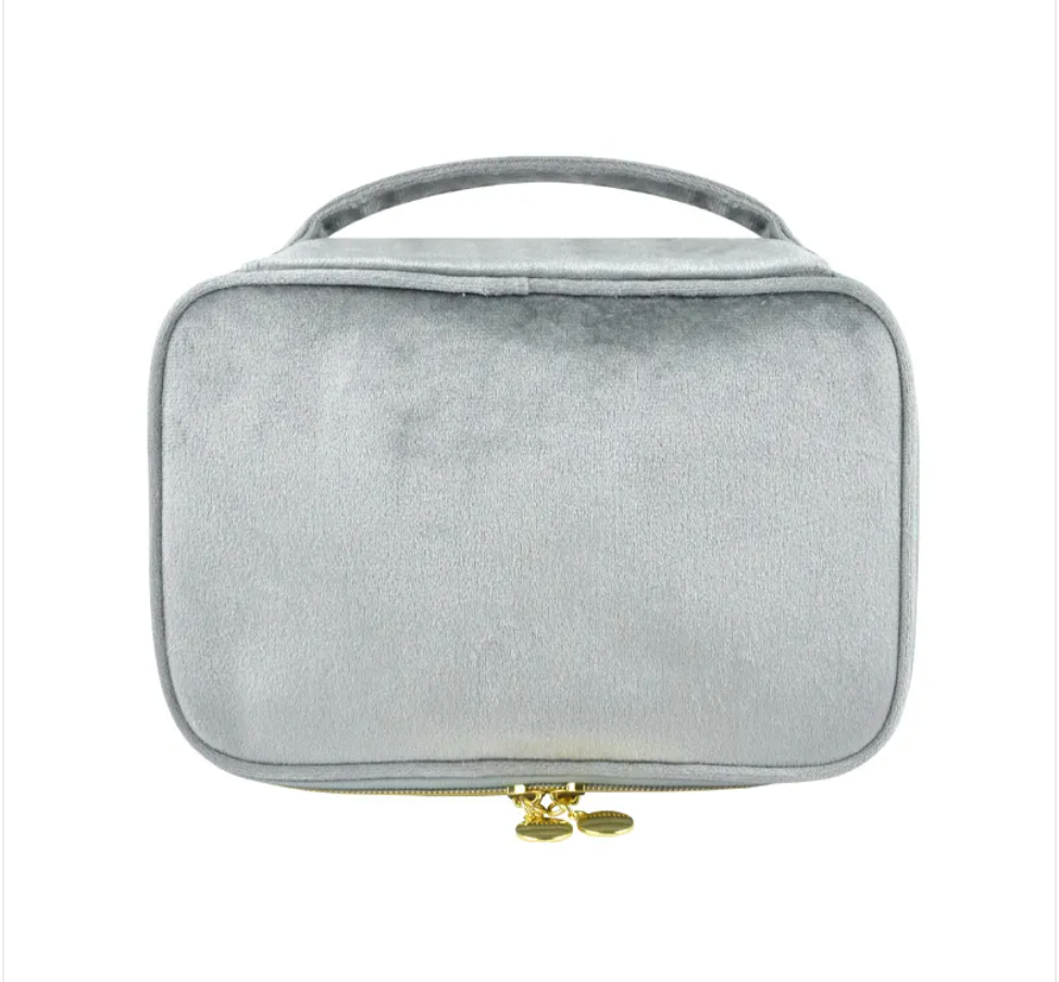 Portable Velvet Cosmetic Bag – Soft Makeup & Beauty Travel Organizer