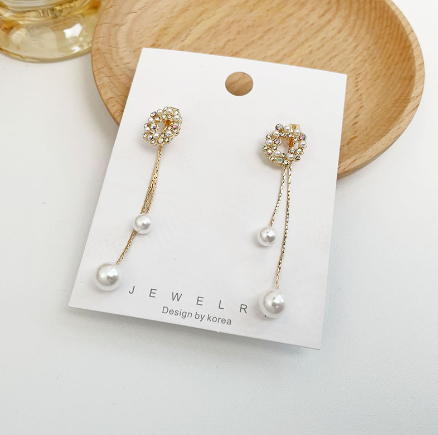 Pearl Garland Stud Earrings – Elegant Classic Jewelry – USA