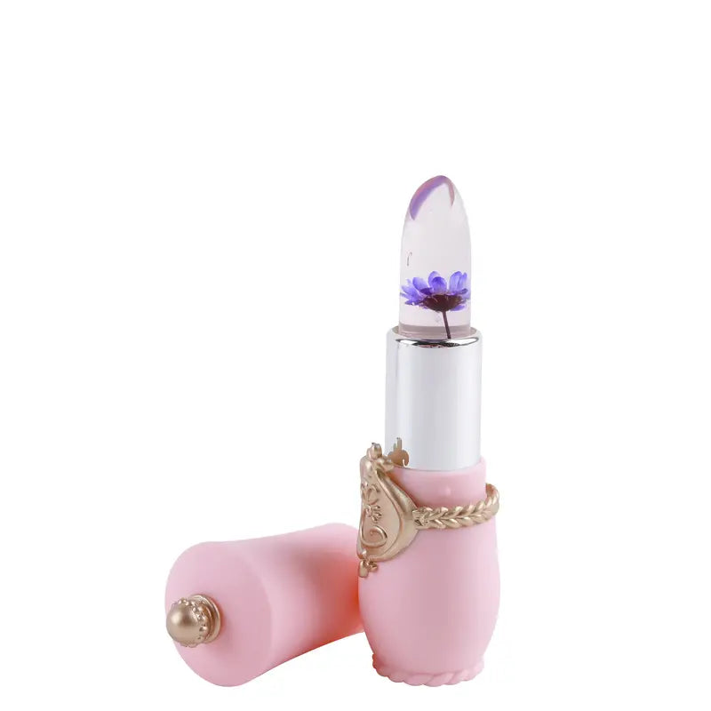 2 PCs Color Changing Dried Flower Jelly Lipstick