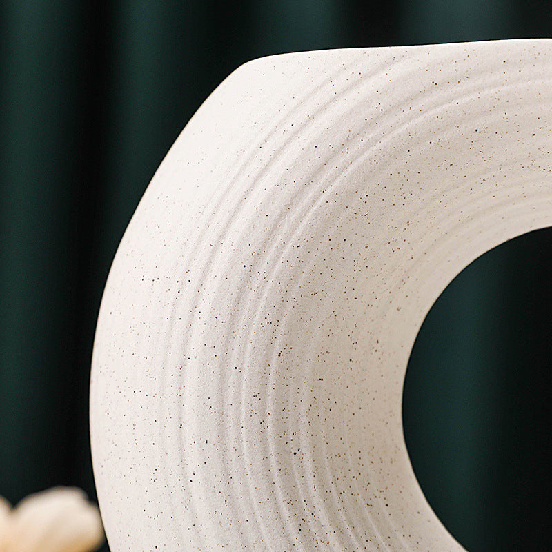 European Ceramic Flower Vase Collection – Textured Nordic Accent for Modern Home Decor