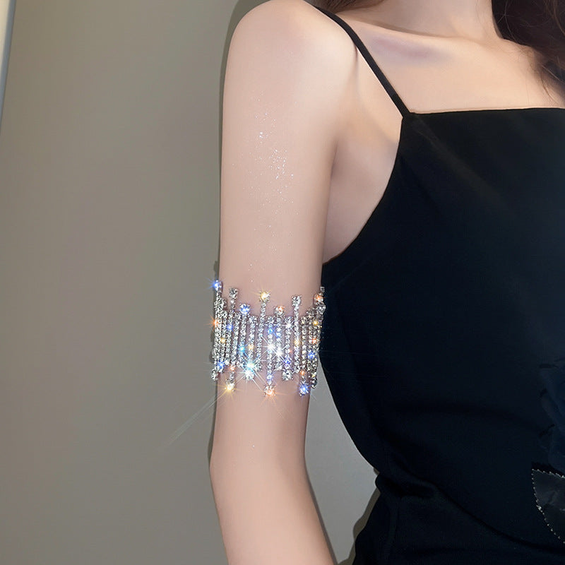 Women’s Luxury Rhinestone Statement Bracelet – Sparkling Elegant Fashion Jewelry