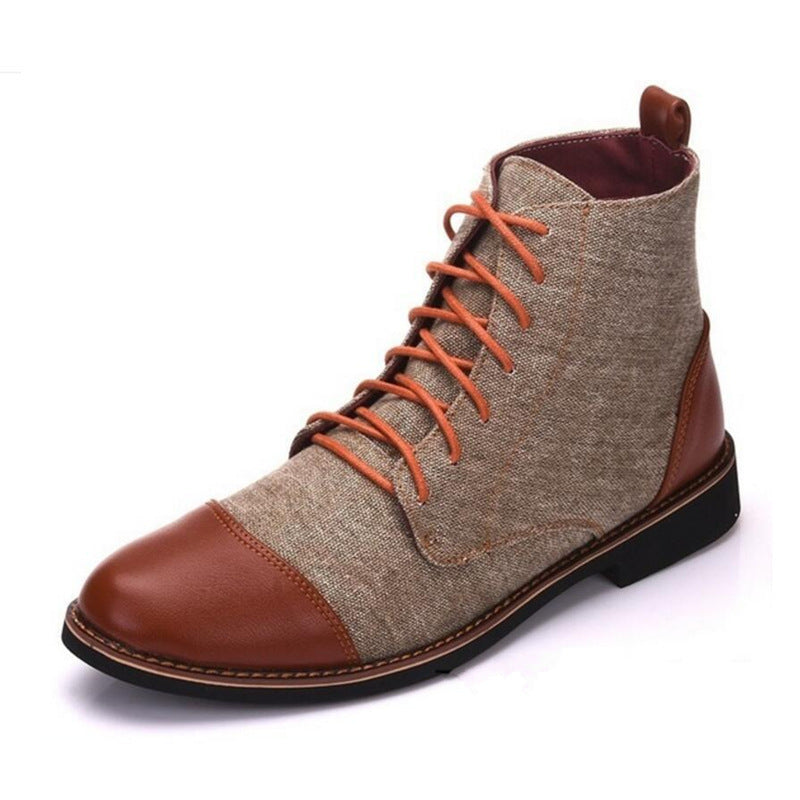 Men's Large Leather Boots and Shoes