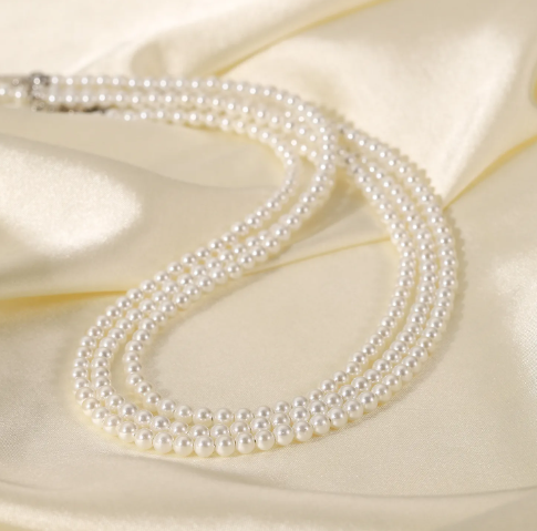 Men's Pearl Necklace 4mm