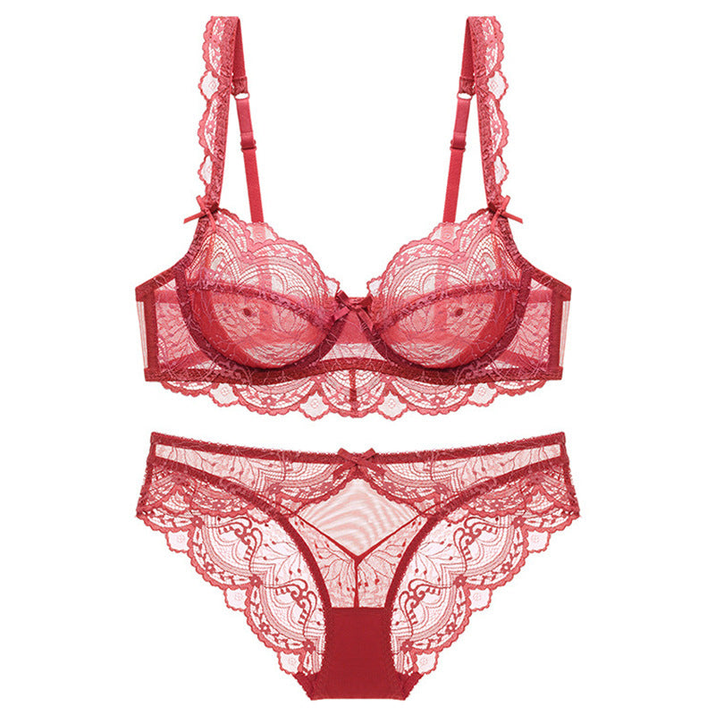 Women’s Plus Size Lace Underwire Bra Set – Supportive Matching Lingerie