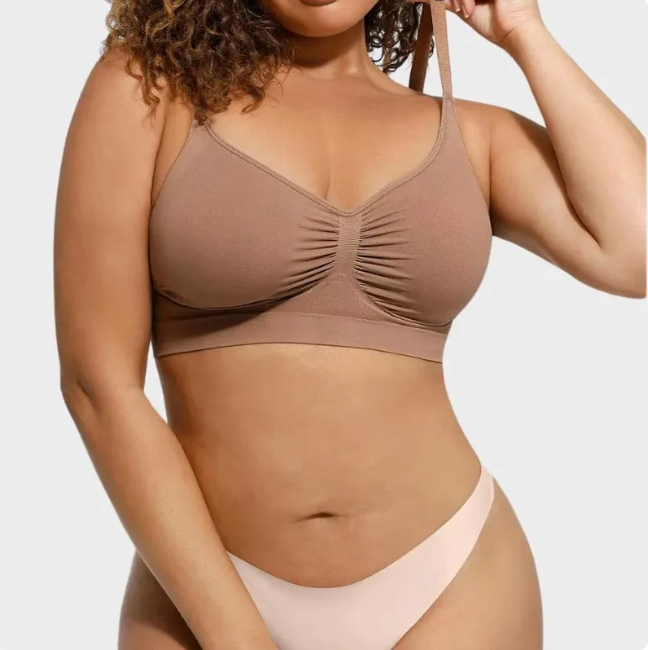 Flex-Fit Double-Layer Seamless Yoga Bra – Comfortable Women’s Active Sports Bra