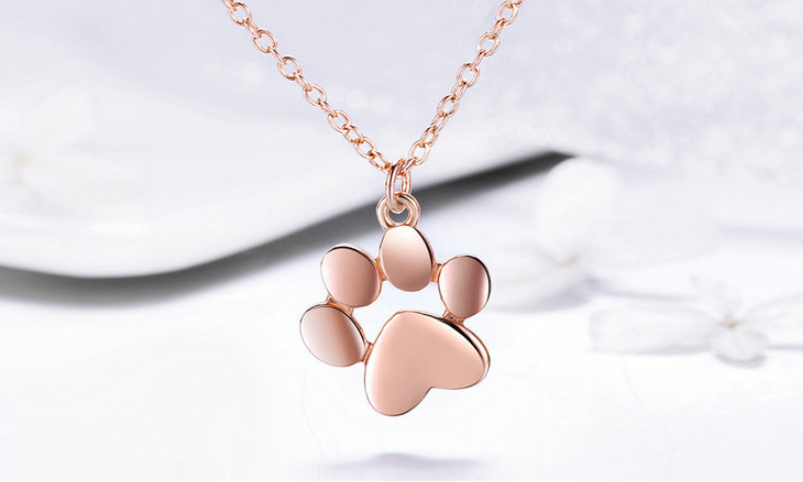 Pet Paw Print Pendant Necklace