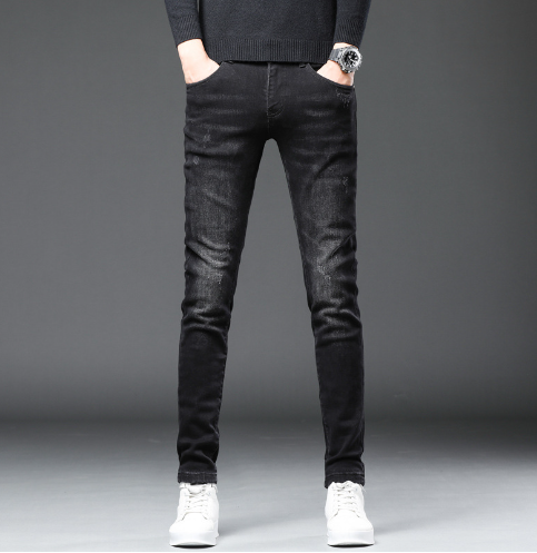 Men’s Korean Casual Stretch Trousers – Slim-Fit Everyday Pants – USA