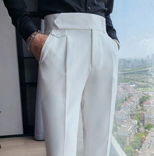 Men’s British Business Casual Trousers – Smart Office Pants