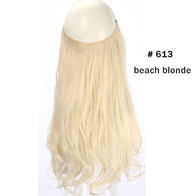 45cm Invisible Long Wavy Hair Extensions – Fish Line Synthetic Hairpiece, 32 Colors
