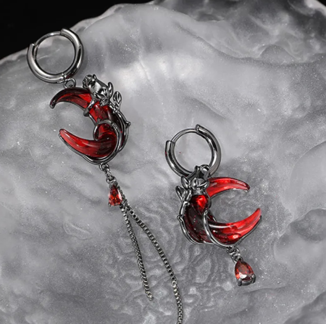 Women’s Asymmetric Tassel Rose Earrings – Romantic Floral Dangle Jewelry