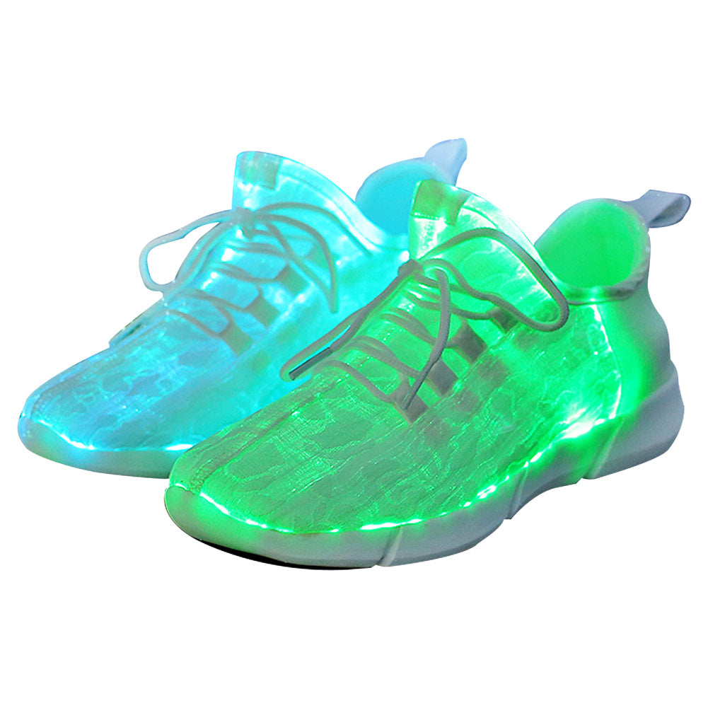Unisex LED Fiber Optic Sneakers – Rechargeable Light-Up Shoes for Men and Women